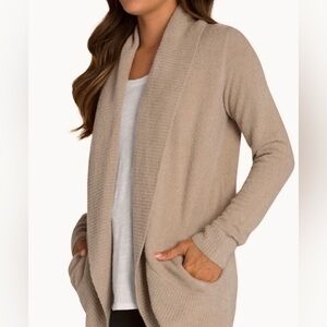 Barefoot Dreams Lite Circle Cardigan Cozy Chic Taupe
